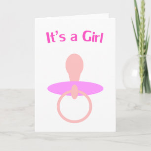 Es ist ein Girl-Pink-Schnuller Ankündigung