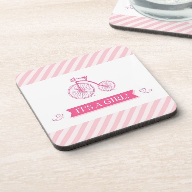 Es ist ein Girl-Pink-Untersetzer (Set von 4) Untersetzer (Linke Seite)