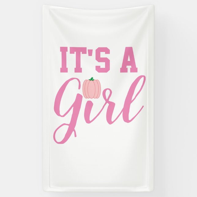 Es ist ein Girl Pumpkin Banner (Vertikal)