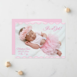 Es ist ein Girl Script Foto Pink Girly Elegant Bir Ankündigung