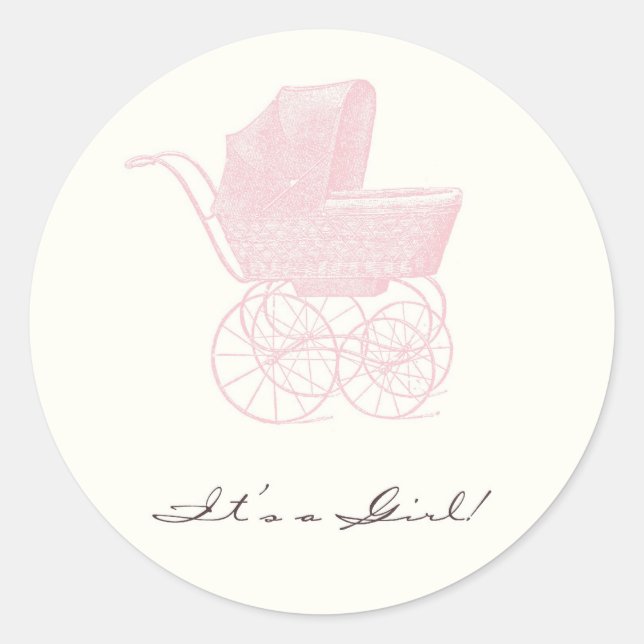 Es ist ein Girl-Sticker Runder Aufkleber (Vorderseite)
