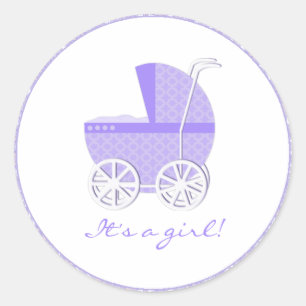 Es ist ein Girl-Sticker Runder Aufkleber