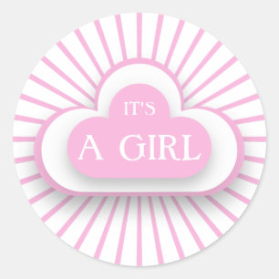 Es ist ein Girl-Sticker Runder Aufkleber