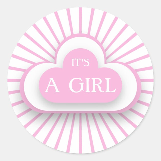 Es ist ein Girl-Sticker Runder Aufkleber (Vorderseite)
