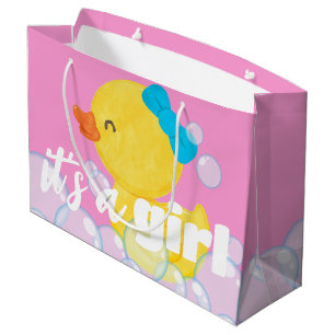 Es ist ein Girl Watercolor Rubber Ducky Große Geschenktüte