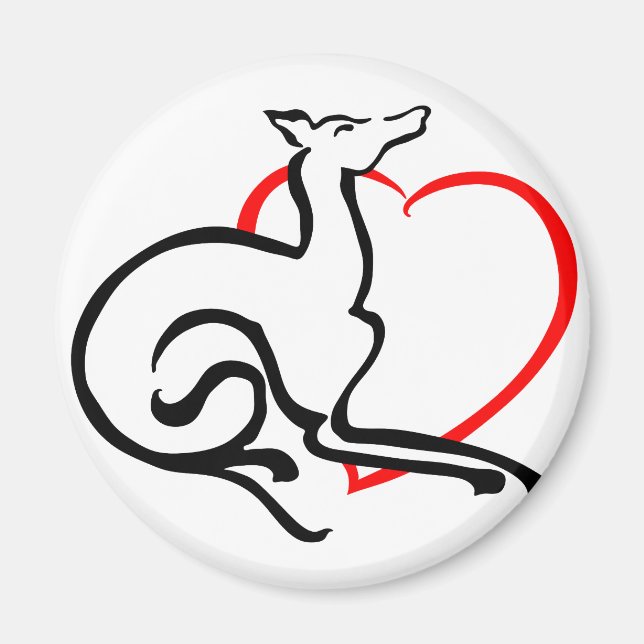 Es ist ein Graubereich-Logo - kein Text Magnet (Vorne)