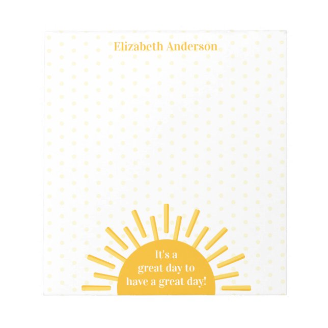 Es ist ein großer Tag-Zitat-Name Notizblock (Vorderseite)