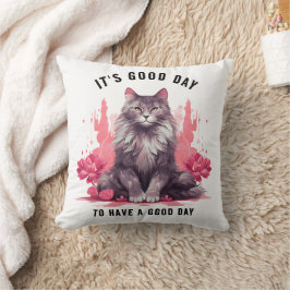 Es ist ein guter Tag - Cat Day Celebration Kissen