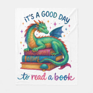 Es ist ein guter Tag, ein Buch zu lesen Fleecedecke