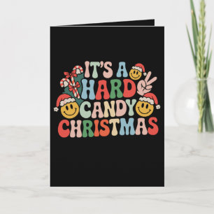 Es ist ein harter Candy Christmas Retro Groovy Xma Karte