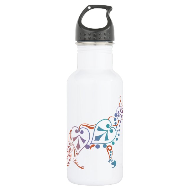Es ist ein Hund Edelstahlflasche (Vorderseite)