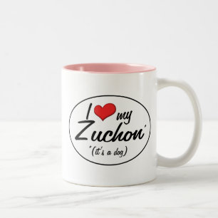 Es ist ein Hund! I Liebe mein Zuchon Zweifarbige Tasse