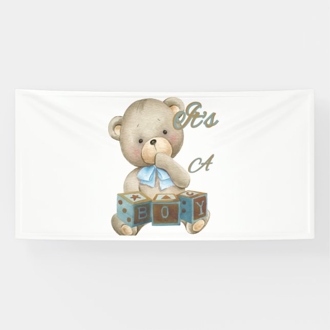 Es ist ein Junge 4x8 Vinyl Banner (Horizontal)