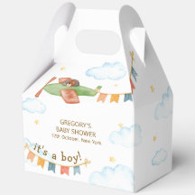 Es ist ein Junge Bär Flugzeug Himmel Baby Shower 