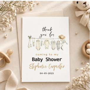 Es ist ein Junge! Blaues Babyshower – Süß und Char Dankeskarte