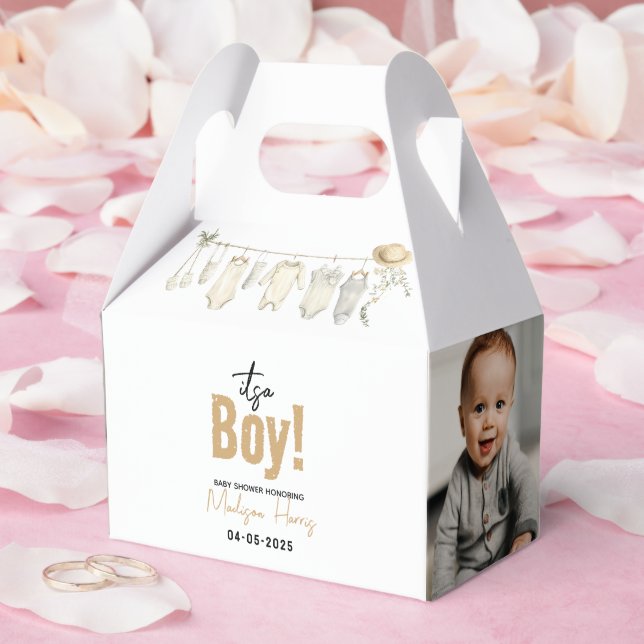Es ist ein Junge! Blue Baby Shower - Niedlich & Sw Geschenkschachtel (Hochzeit)