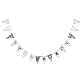 Es ist ein Junge | Country Gingham Baby Dusche Wimpelkette