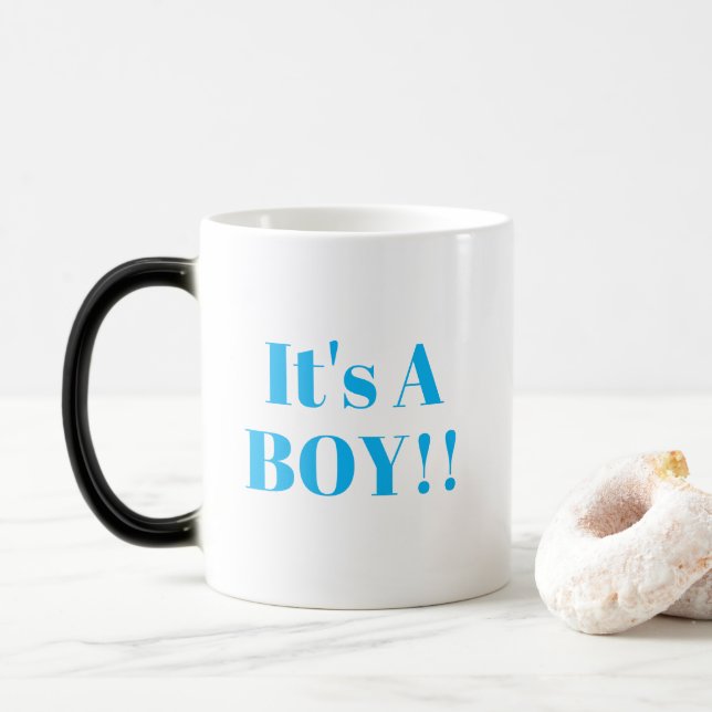 Es ist ein Junge, den Geschlecht aufdecken Verwandlungstasse (Mit Donut)