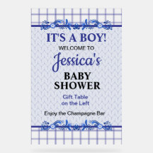 Es ist ein Junge Elegante blaue Babyparty