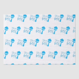 Es ist ein Junge Geschlecht zeigen Baby Dusche Blu Seidenpapier