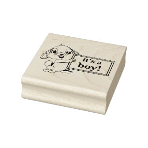 "Es ist ein Junge" Gummistempel