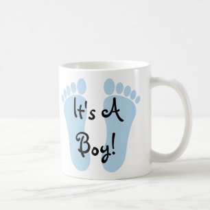 Es ist ein Junge Kaffeetasse