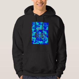 Es ist ein Junge mit einem süßen blauen Herzen Bab Hoodie