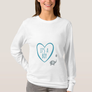 Es ist EIN JUNGE mit Elefant-Mutterschafts-Shirt T-Shirt