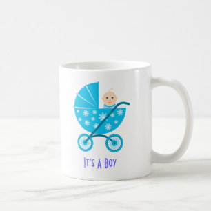 Es ist ein Junge: Neugeborene Baby-Save the Date Kaffeetasse