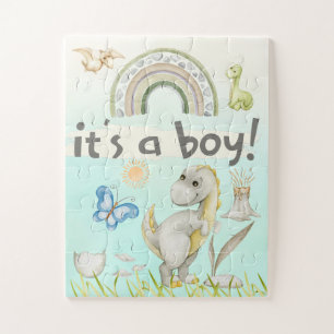 Es ist ein Junge Niedliche Dinosaurier Gender Reve