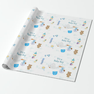 Es ist ein Junge - Personalisierte Babydusche Geschenkpapier