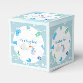 Es ist ein Junge - Personalisierte Babydusche Geschenkschachtel