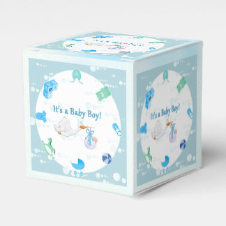 Es ist ein Junge - Personalisierte Babydusche Geschenkschachtel
