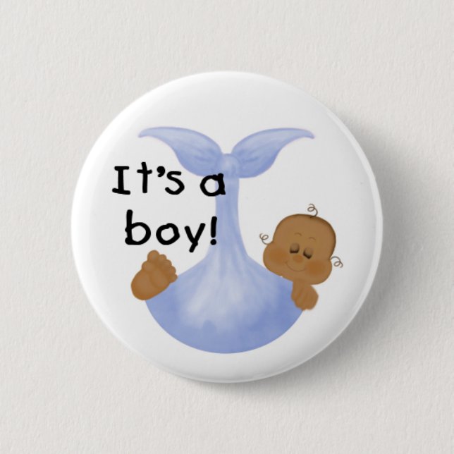 Es ist ein Jungen-Afroamerikaner Button (Vorderseite)