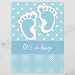 Es ist ein Jungen-Baby-Abdrücke Einladung