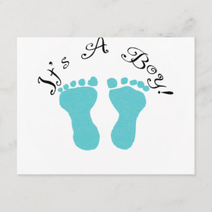 Es ist ein Jungen-Blau-Abdrücke Ankündigung