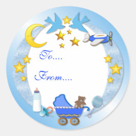 Es ist ein Jungengeschenk Runder Aufkleber