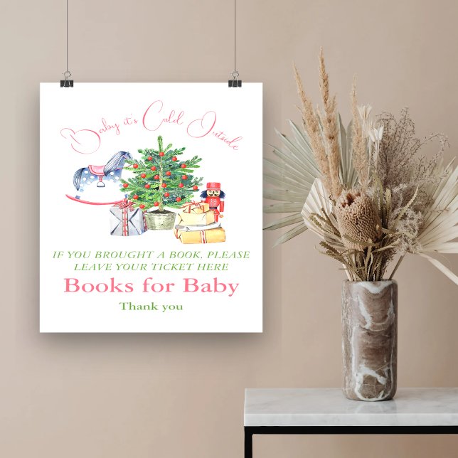 Es ist ein kaltes Outside Winter Girl Book für Bab Poster (Von Creator hochgeladen)