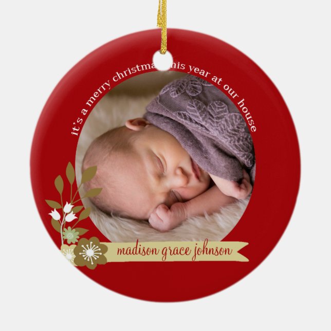 Es ist ein kundenspezifisches Foto/ein Name der Keramik Ornament (Hinten)