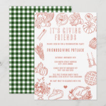 Es ist ein lockeres Friendsgiving-Potluck für Freu
