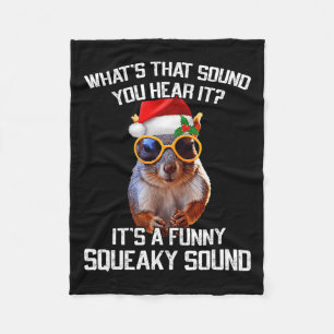 Es ist ein lustiges Squeaky Sound Weihnachtshörnch Fleecedecke