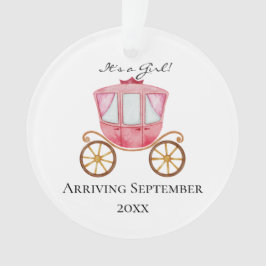 Es ist ein Mädchen! Ankündigung der Pink Carriage  Ornament