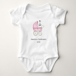 Es ist ein Mädchen! Ankündigung von Pink Baby Preg Baby Strampler