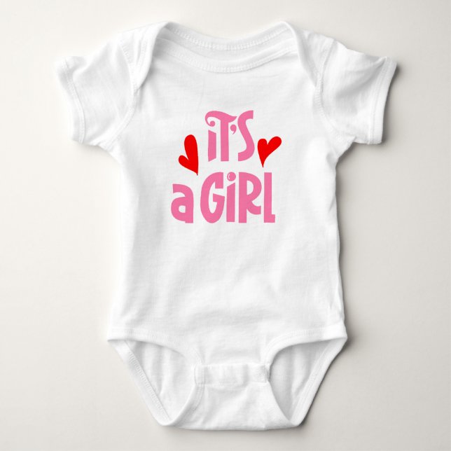 Es ist ein Mädchen Baby Strampler (Vorderseite)