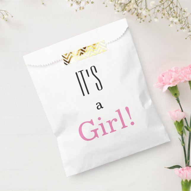 Es ist ein Mädchen! Babydusche Gastgeschenk Bag Geschenktütchen (Versiegelt)