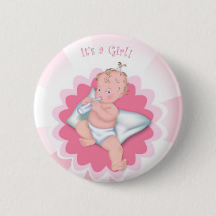 "Es ist ein Mädchen!" Button