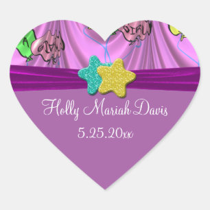 Es ist ein Mädchen drapiertes Ballon-Herz-Datum Herz-Aufkleber