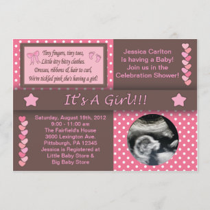 Es ist ein Mädchen Einladung