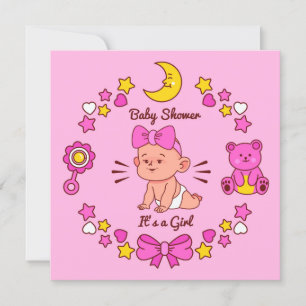 Es ist ein Mädchen Einladung