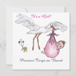 Es ist ein Mädchen! Flache Karte